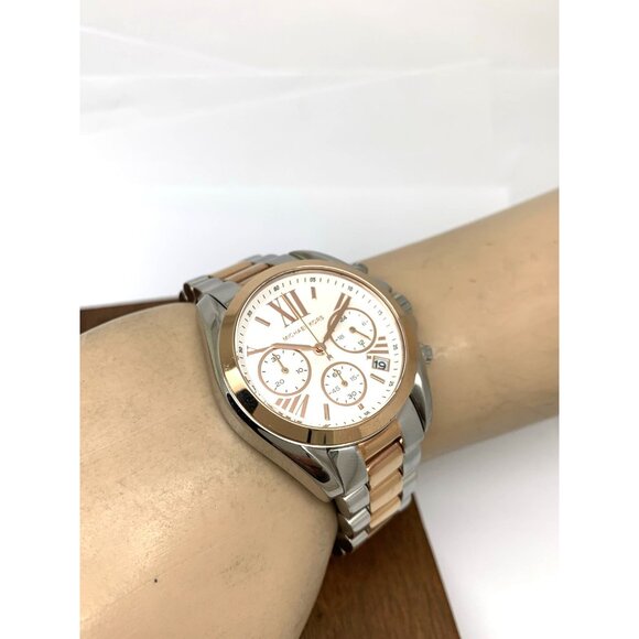 Michael Kors Women\'s Watch MK7258 Quartz Chronograph Rose Gold Silver 36mm main image 8